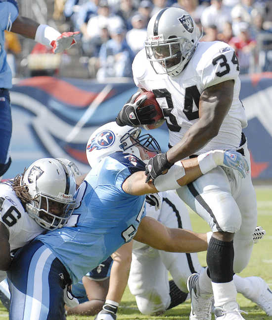 2007 Oakland Raiders at Tennessee Titans Ticket 10/28/07